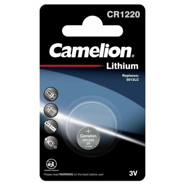 Batteri CR1220 1-pak Lithium Camelion