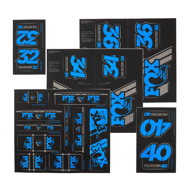 FOX Decal 2019 AM Heritage, Fork and Shock Kit, Blue