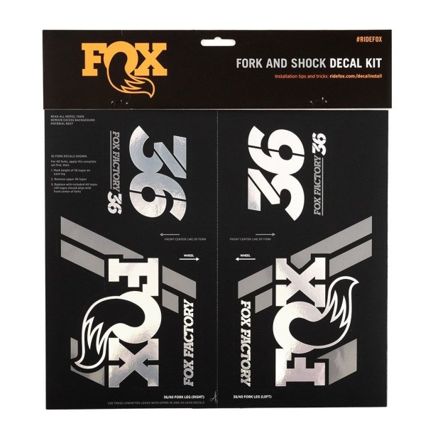 FOX Decal 2019 AM Heritage, Fork and Shock Kit, Chrome
