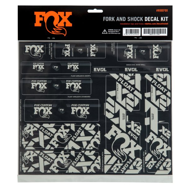 FOX Decal 2021 AM Custom Fork and Shock Kit Battleship Grey