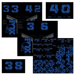 FOX Decal 2021 AM Custom Fork and Shock Kit Root Blue