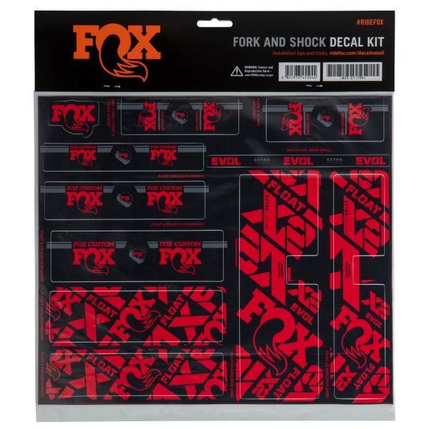 FOX Decal 2021 AM Custom Fork and Shock Kit Root Red