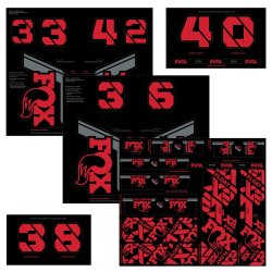 FOX Decal 2021 AM Custom Fork and Shock Kit Root Red