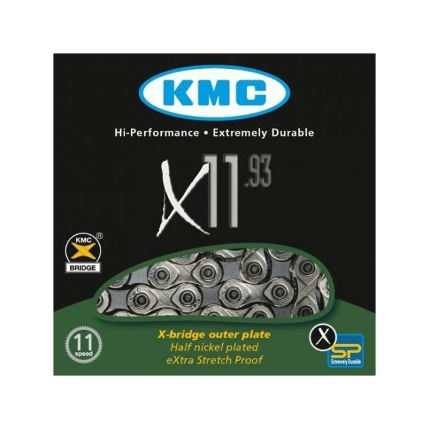 KMC X11.93 11 Speed Silver &amp; Black Kde
