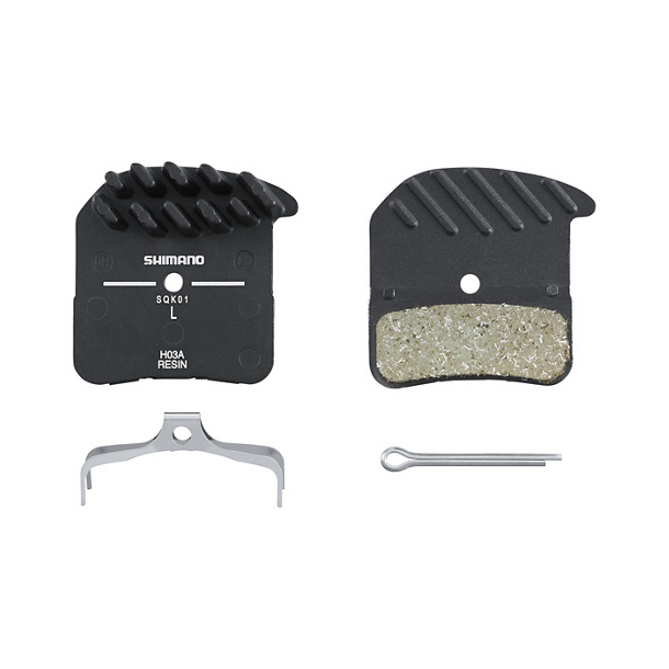 SHIMANO Bremseklods H03A-RF resin-bremseklods med finne og fjeder (par)