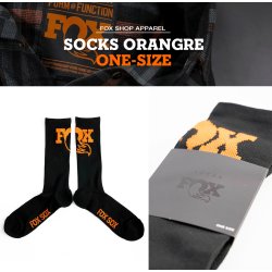 Fox Factory Logo Socks - Black/Orange