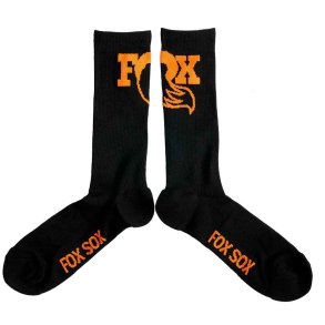 Fox Factory Logo Socks - Black/Orange