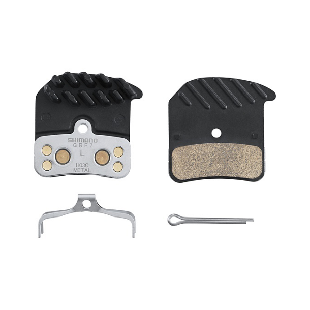 Shimano Bremseklods H03C-MF metal-bremseklods med finne og fjeder