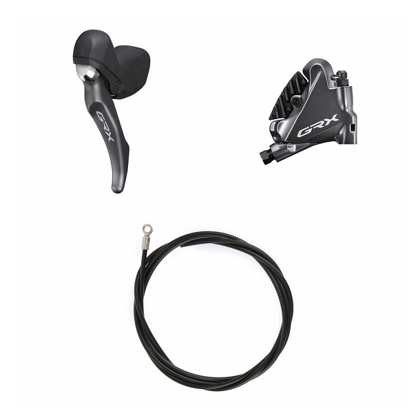 Shimano GRX 810 - Bremsegreb venstre, bremsekaliber og olieslange - Hydraulisk