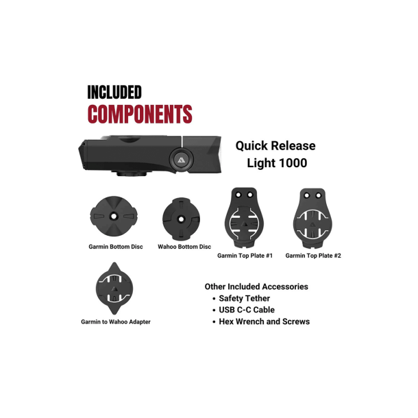 KOM Cycling Quick Release Light 1000