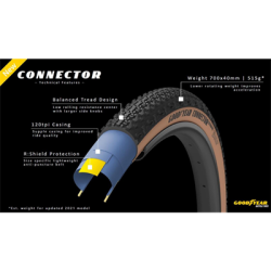 GOODYEAR CONNECTOR TUBELESS 700X40c TAN