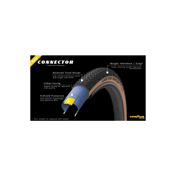 GOODYEAR CONNECTOR TUBELESS 700X40c TAN