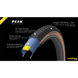 GOODYEAR PEAK TUBELESS 700X40c TAN